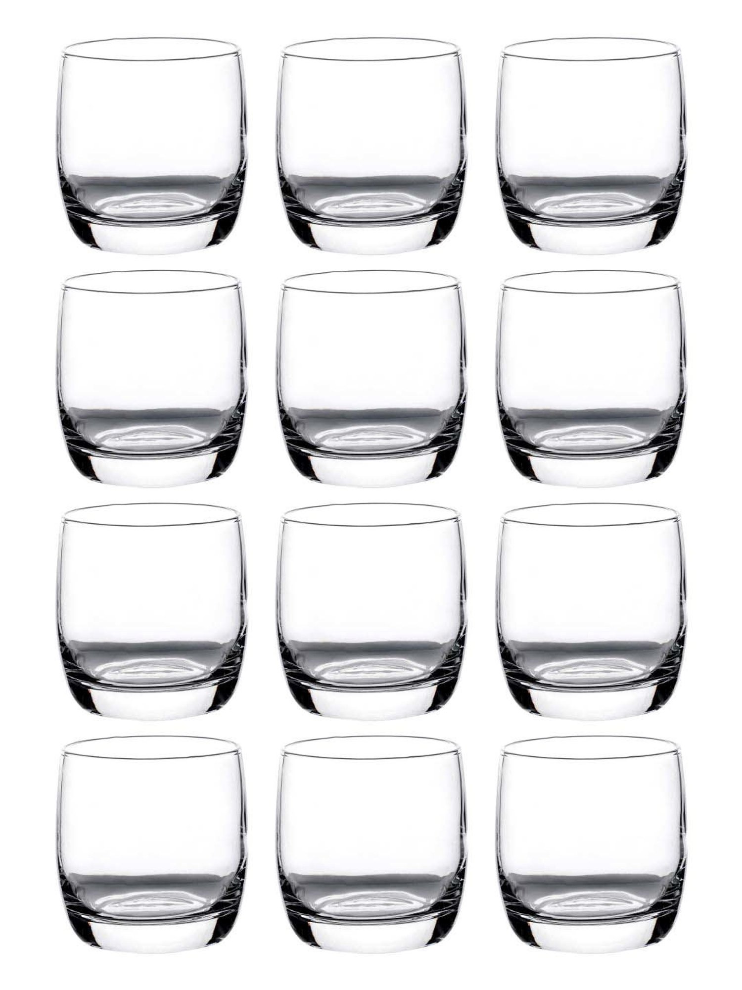 ROXX Valentino Transparent Glass Tumbler (0.32 L) - Set of 12