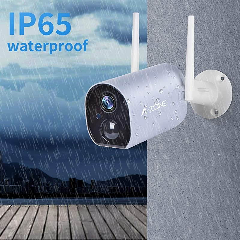 Powered Outdoor Security Camera Wireless Home Security Camera WiFi Camera Surveillance Camera 10400mAh Rechargeable Solar Power 1080P Night Vision Waterproof PIR Motion Detection 2Way Audio