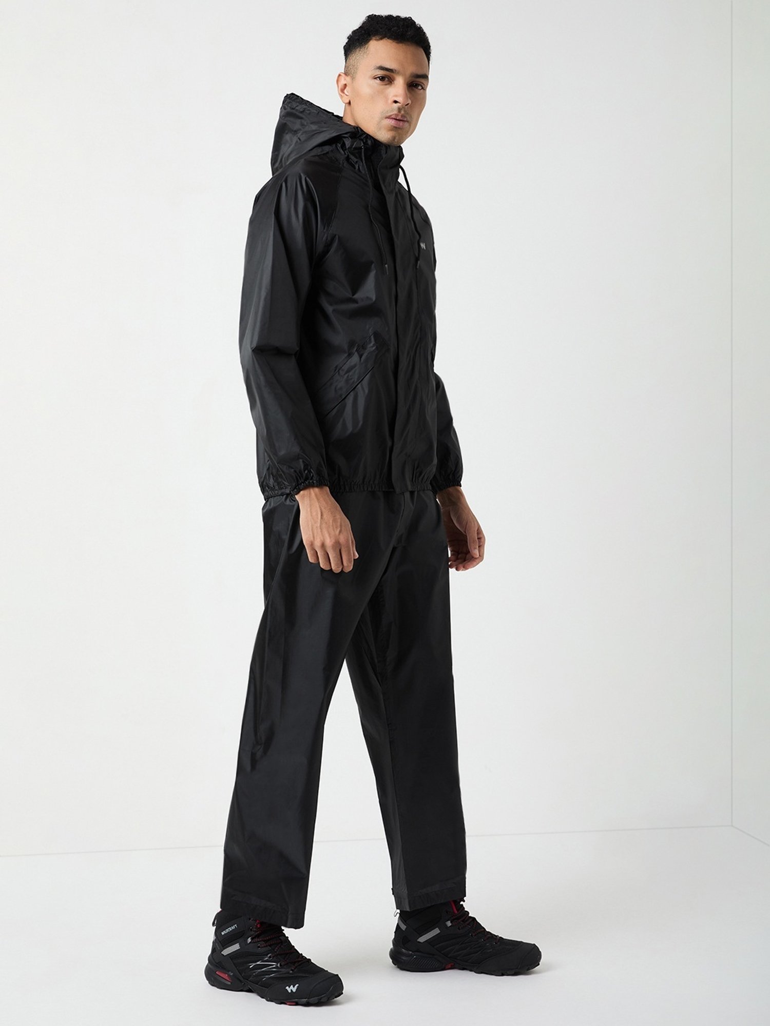 Wildcraft Black Regular Fit Raincoat Set