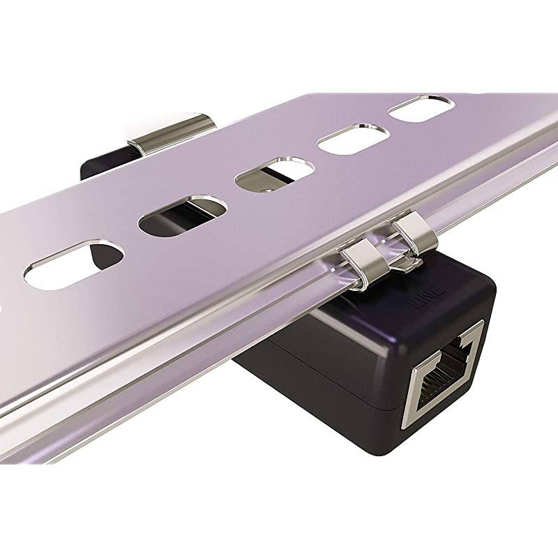 Surge Protector PoE+ Gigabit with DIN Rail Mount Option Gas Discharge Tube for Full Protection RJ45 Lightning Suppressor LAN Network CAT5CAT6 Thunder Arrestor Tupavco TP309