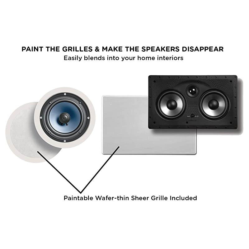RC60i In-Ceiling Speakers with 255C-RT In-Ceiling Center Channel Speaker