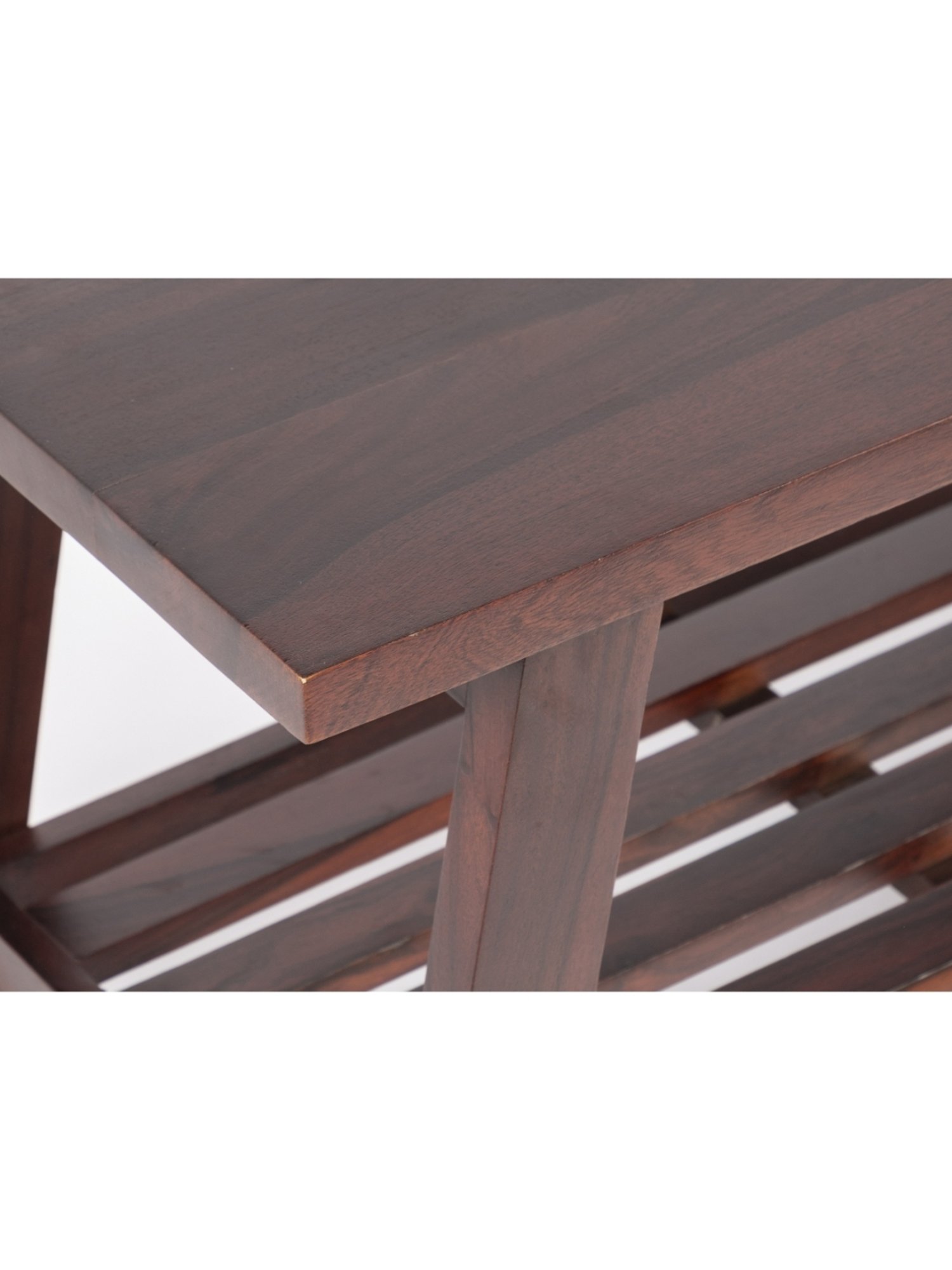 Ikiriya Alison Dark Brown Wood Coffee Table for Living Room Dark Walnut Finish