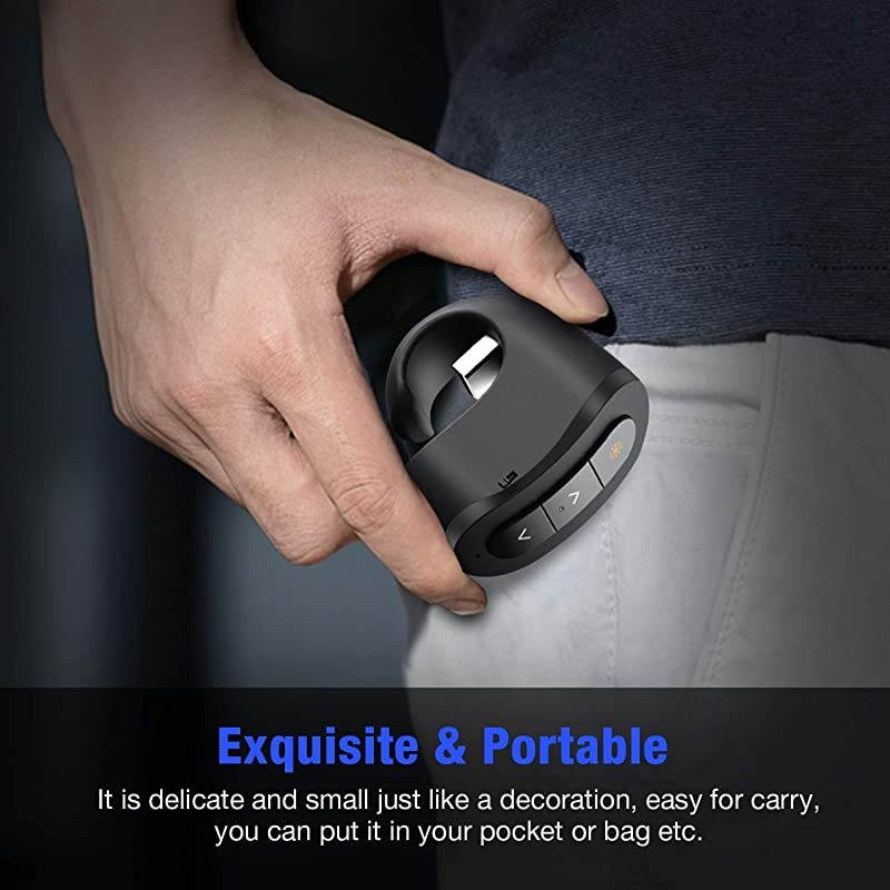 Presentation Clicker USB Rechargeable Powerpoint Clicker Finger Ring RF 24GHz Wireless Presenter Clicker for Powerpoint Presentations Presentation Remote for Mac Keynote Laptop etc