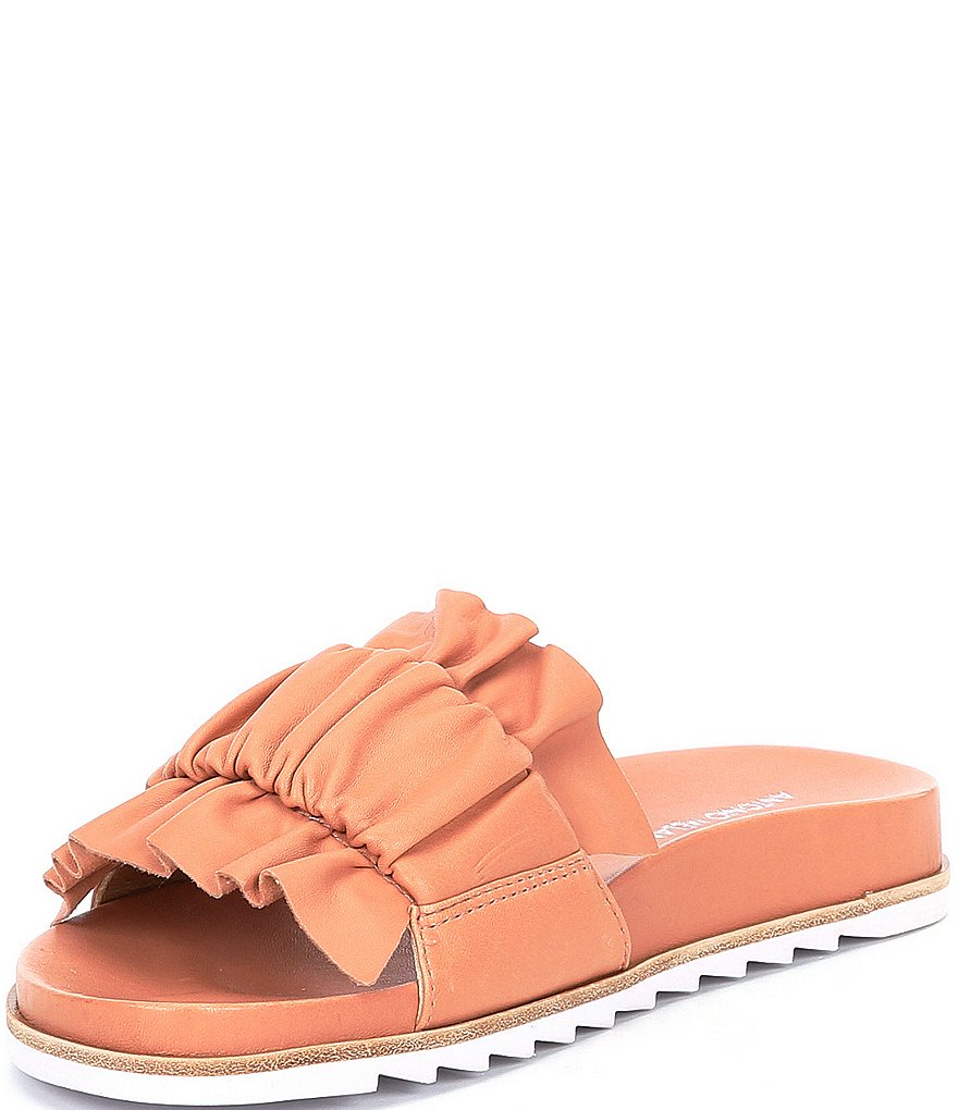 Antonio Melani Perinna Ruffled Leather Sandals