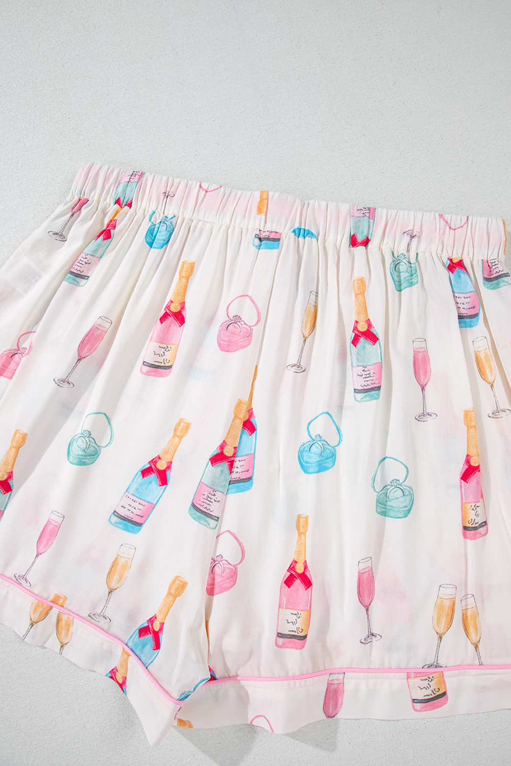 Rose Red Solid Waffle Knit Plus Size Two Piece Shorts Set