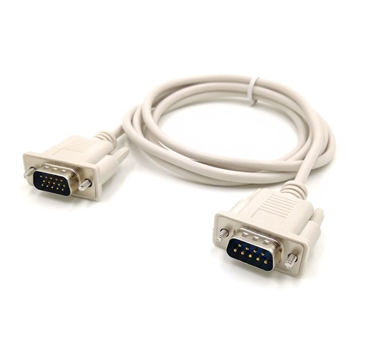 KINGZONE 9-Pin To 15 Pin VGA Signal Cable Public Serial Port To Video Cable com RS232 Conversion Video Adapter Cable 1.5m