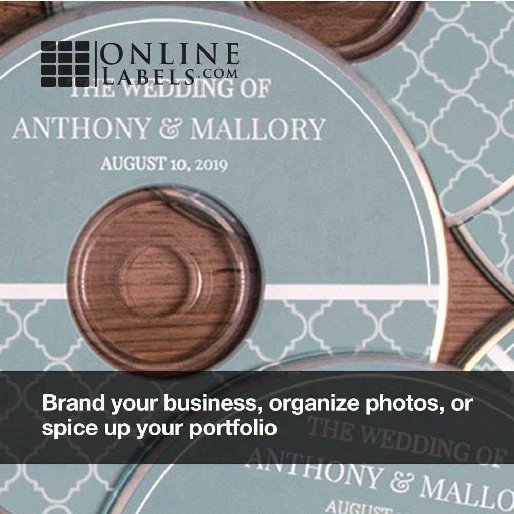 4.5" CD/DVD Labels - Pack of 1,000 CD/DVD Stickers, 500 Sheets - Inkjet/Laser Printer - Online Labels