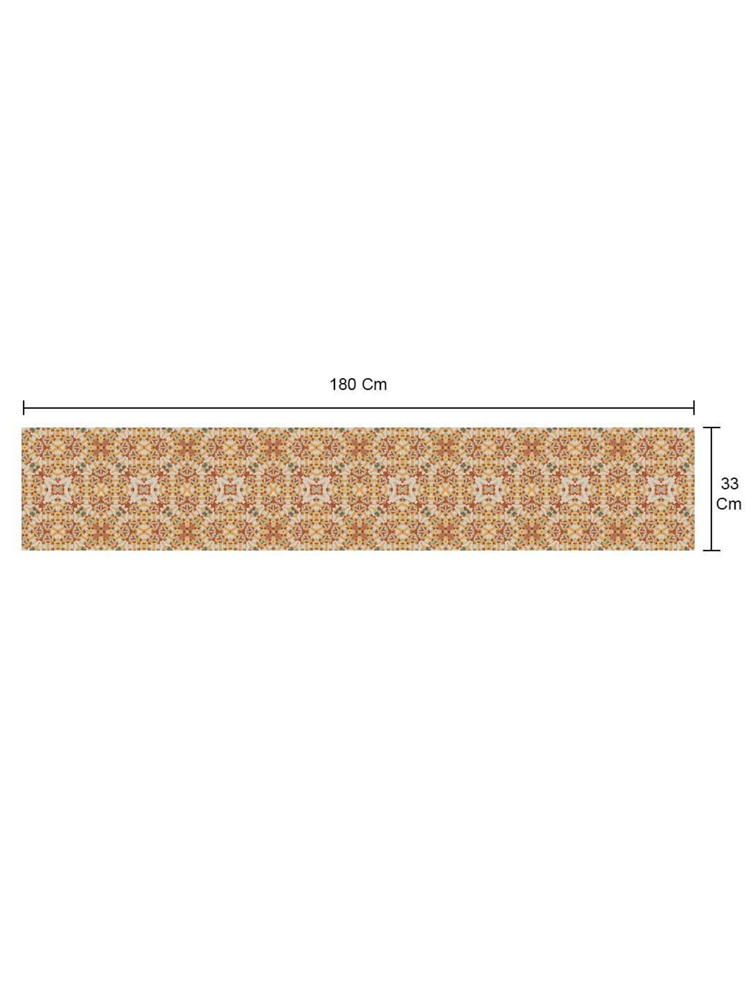 Petal Home Alhambra Beige & Orange Cotton Table Runner