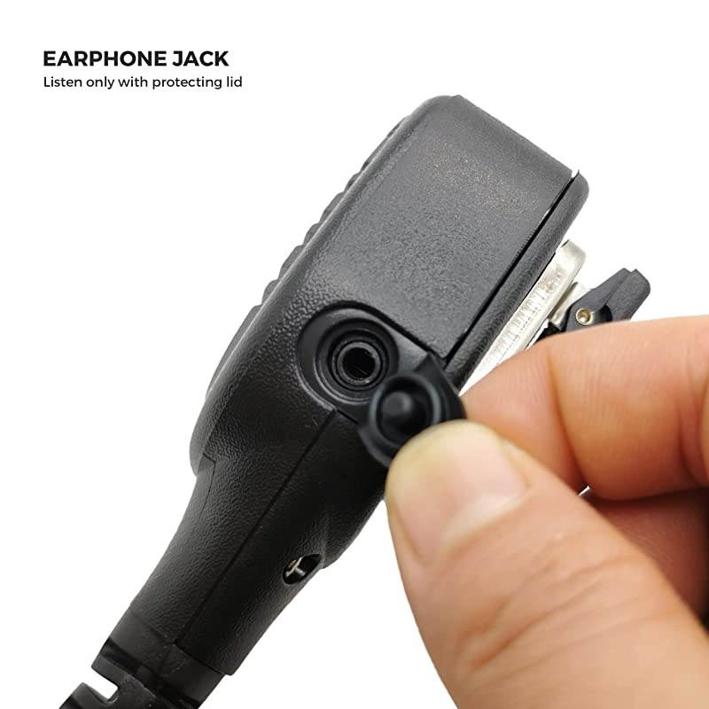 QHM22D Dual PushtoTalk PTT Speaker Mic Platinum Series IP54 Rainproof Shoulder Mic for BaoFeng  Kenwood Radios