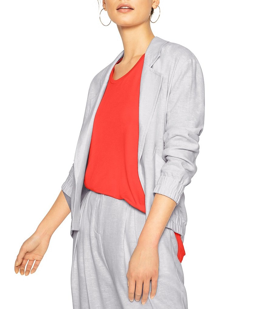 b new york Eco Linen Blend Long Sleeve Cardigan