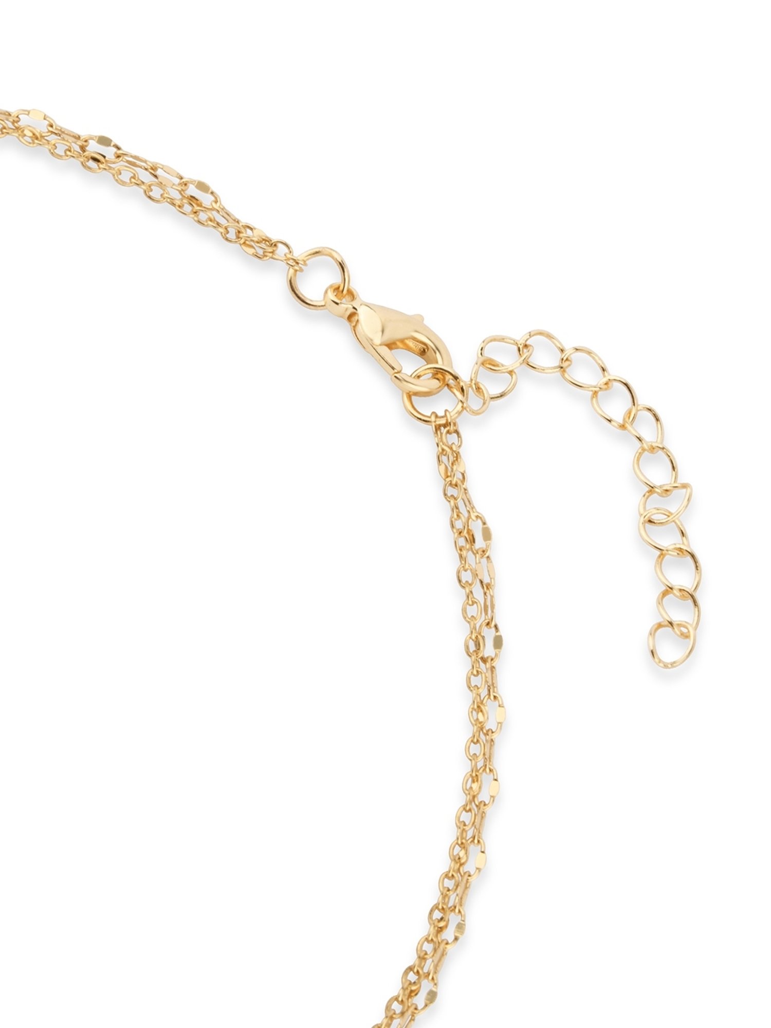 ToniQ Gold-Plated Butterfly Charm Layered Necklace for Women