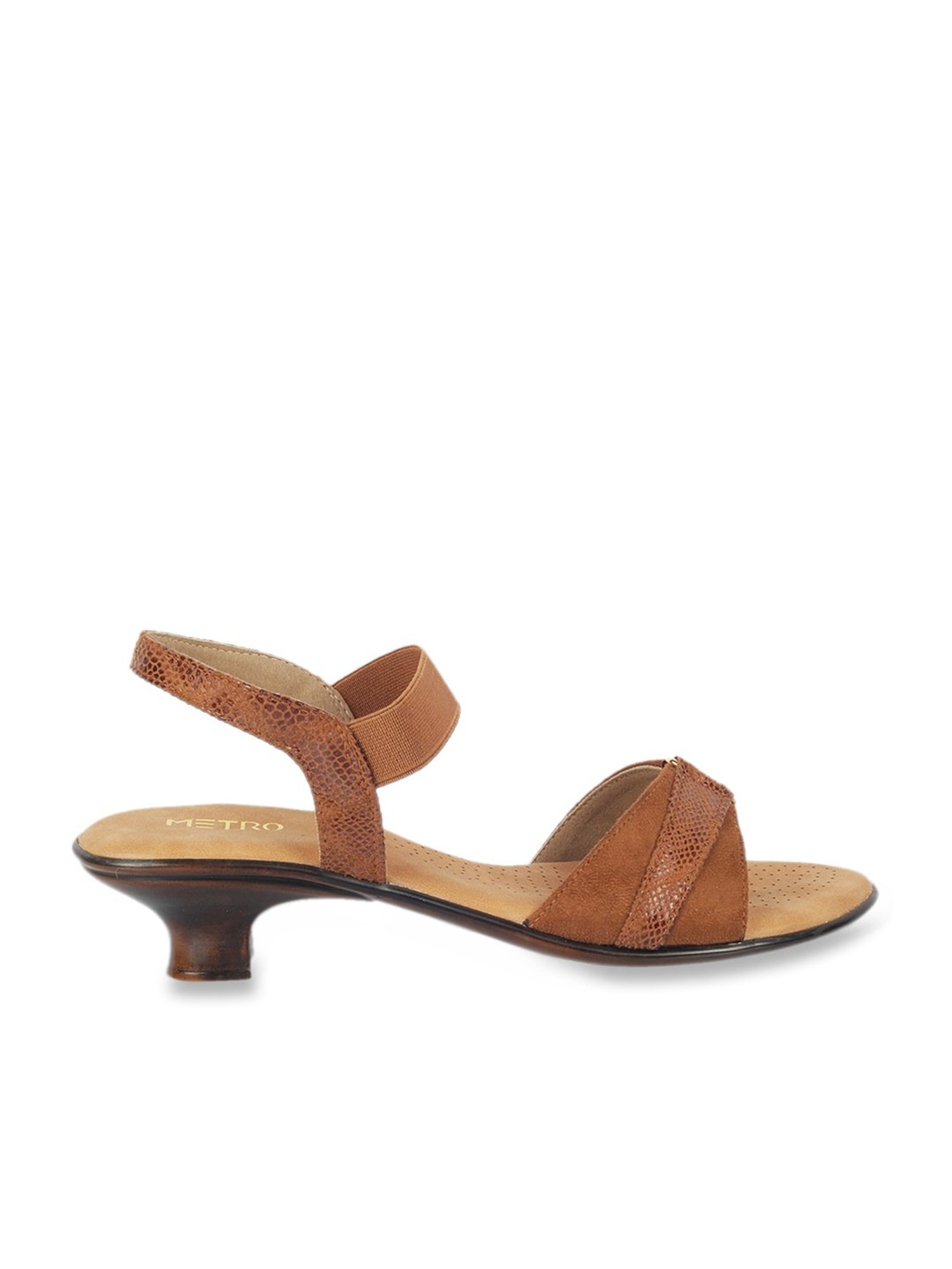 Metro Women's Brown Ankle Strap Sandals