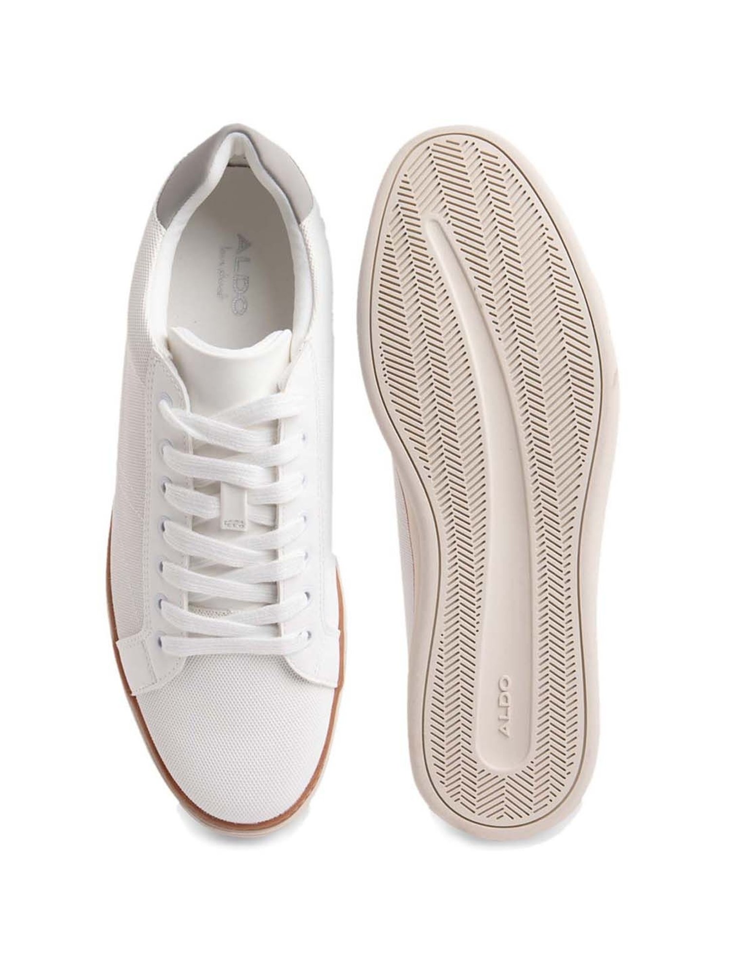 Aldo Men's White Casual Sneakers