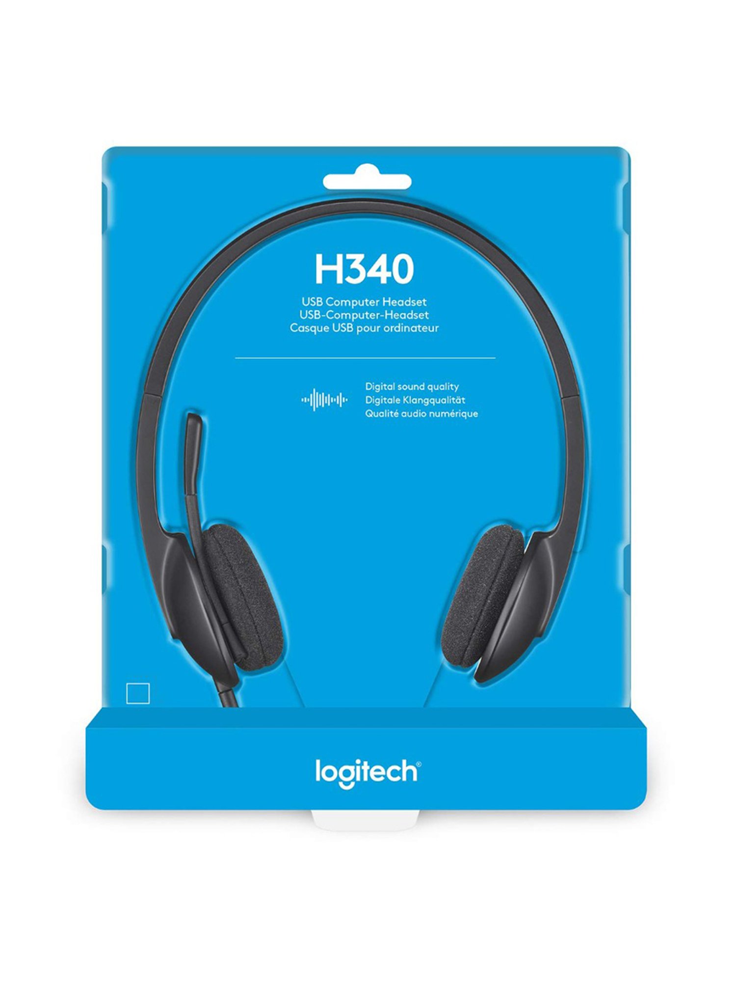 Logitech H340 Stereo Wired On Ear Headphones with Mic With Noise-Cancelling (Black)