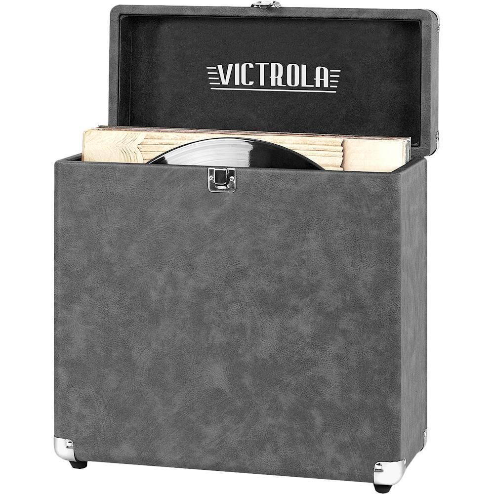 Victrola - Storage Case for Vinyl Turntable Records - Gray