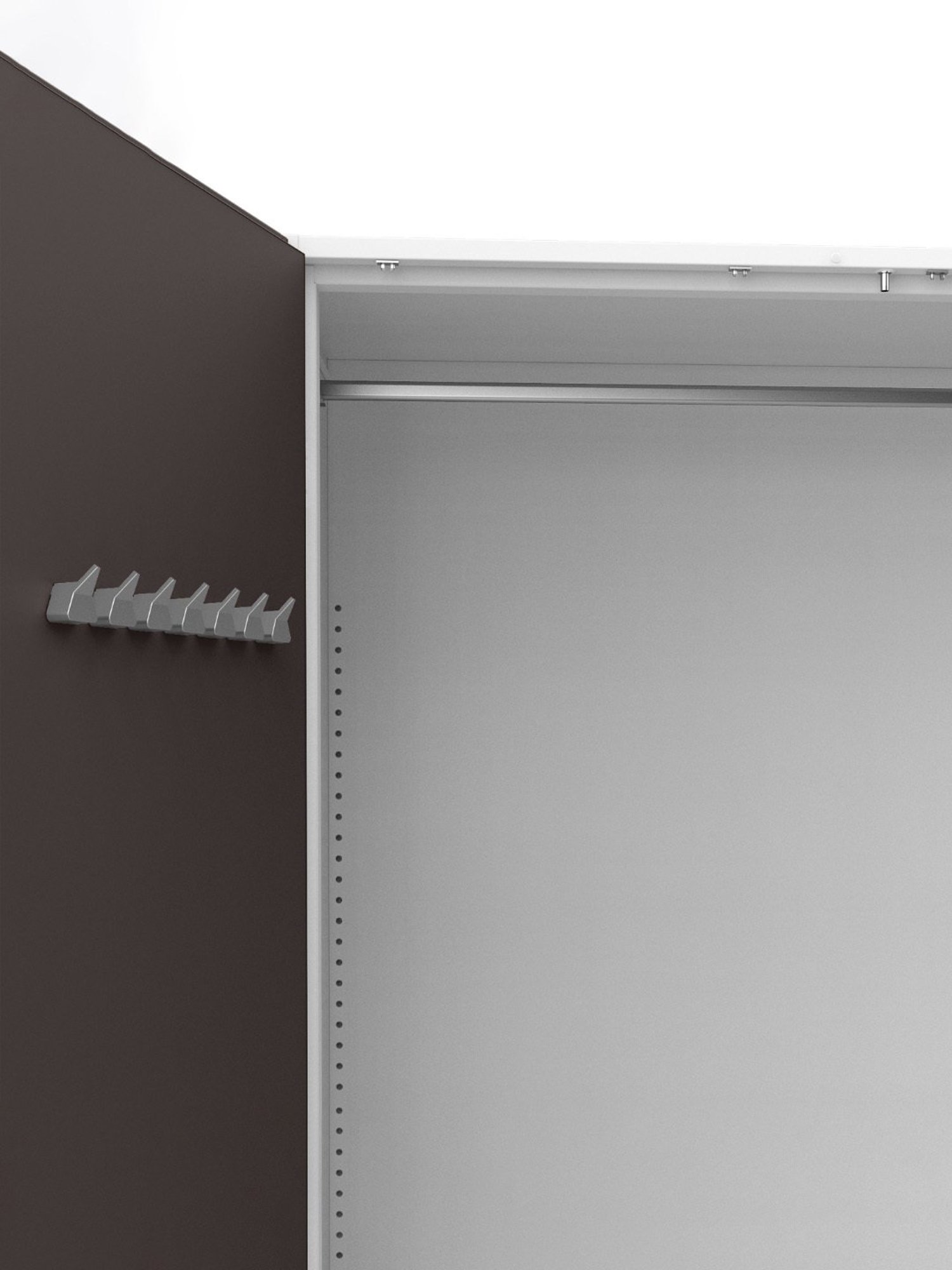 Godrej Interio Auraline Men Premium 2-Door Almirah, Brown (1-Year Warranty, 1 Locker, 2 Drawers)