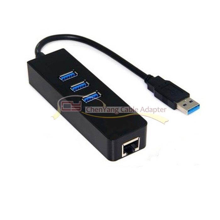 USB 3.0 HUB & USB to 10/100/1000Mbps RJ45 Gigabit Ethernet Lan Card Adapter