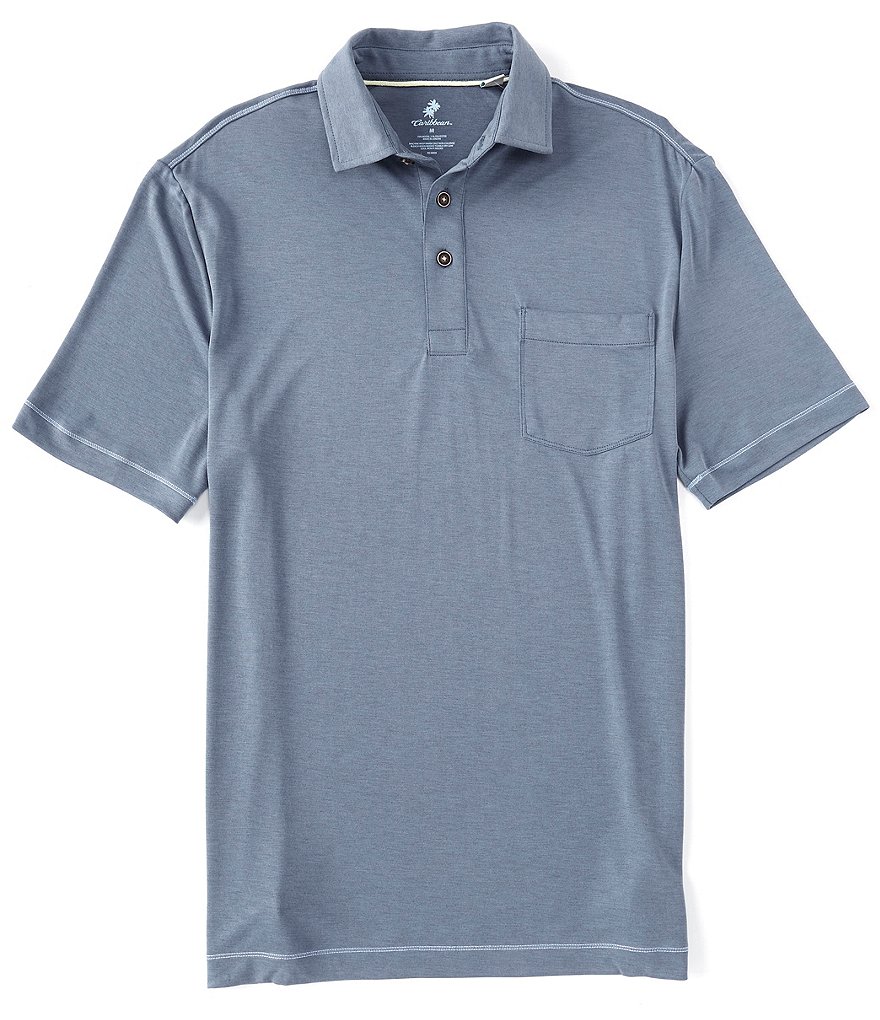 Caribbean Knit Short-Sleeve Polo Shirt