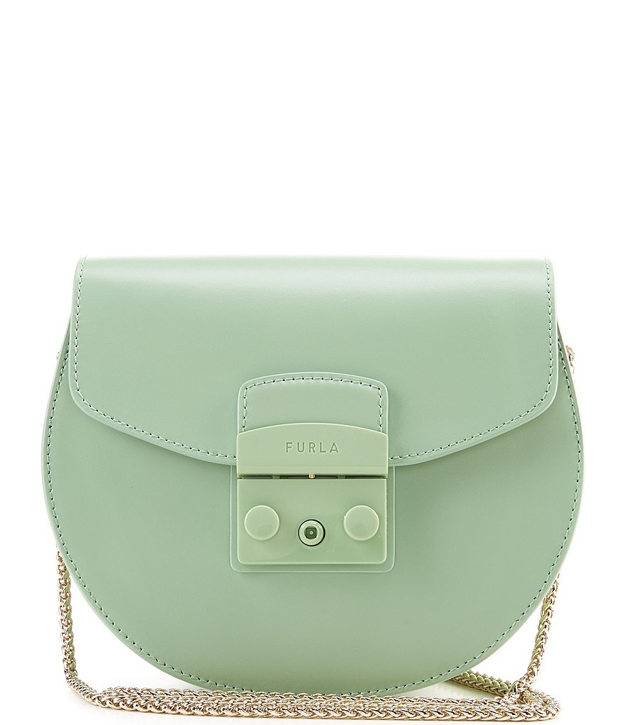 Furla Metropolis Leather Round Mini Crossbody Bag