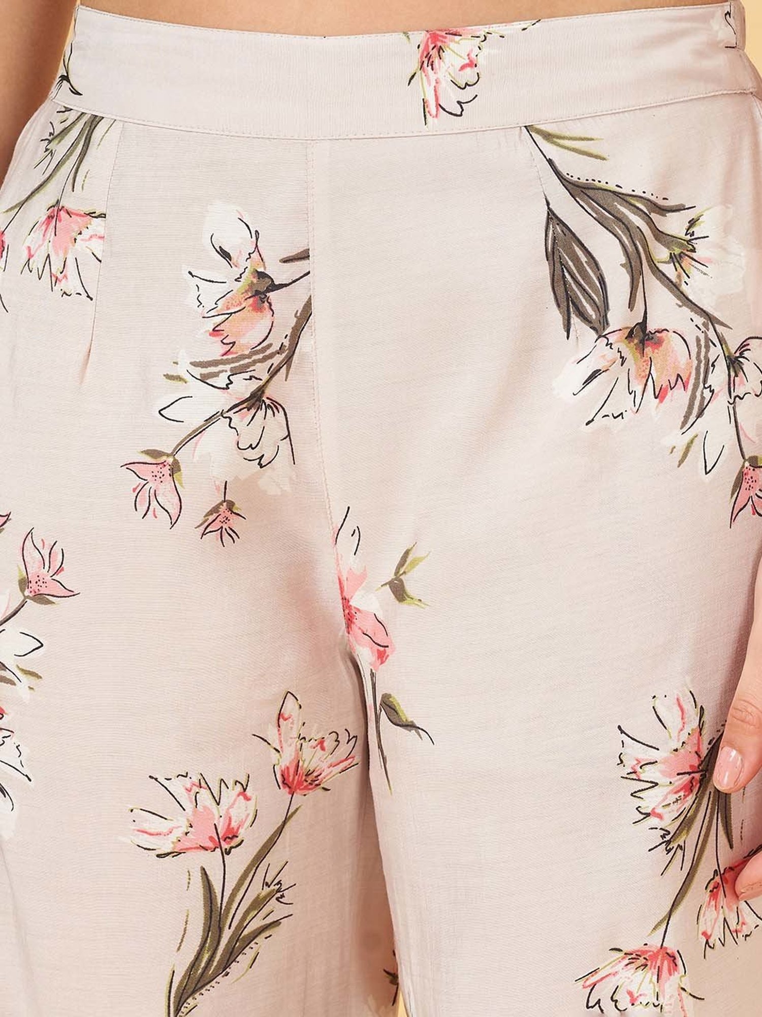 Melon by PlusS Blue Printed Shirt Pant Set