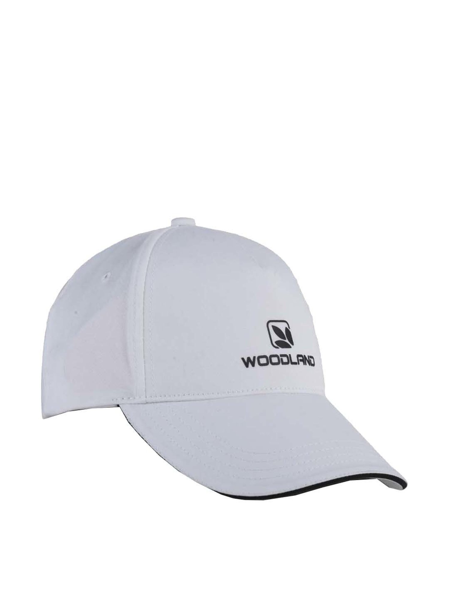 Woodland White Solid Baseball Cap