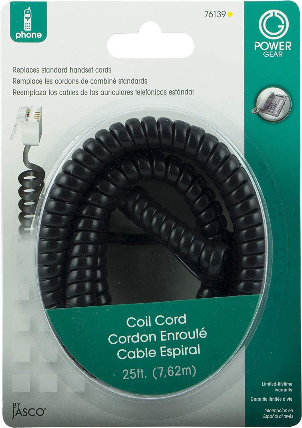 PowerGear 76139 Coil Cord (25 Feet, Black)