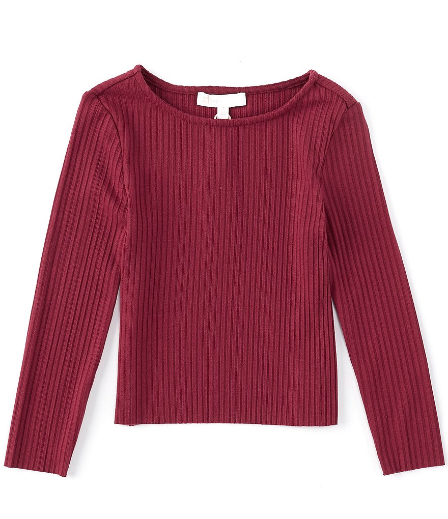 GB Girl's Little Girls 2T-6X Long Sleeve Basic Ribbed Knit Tee