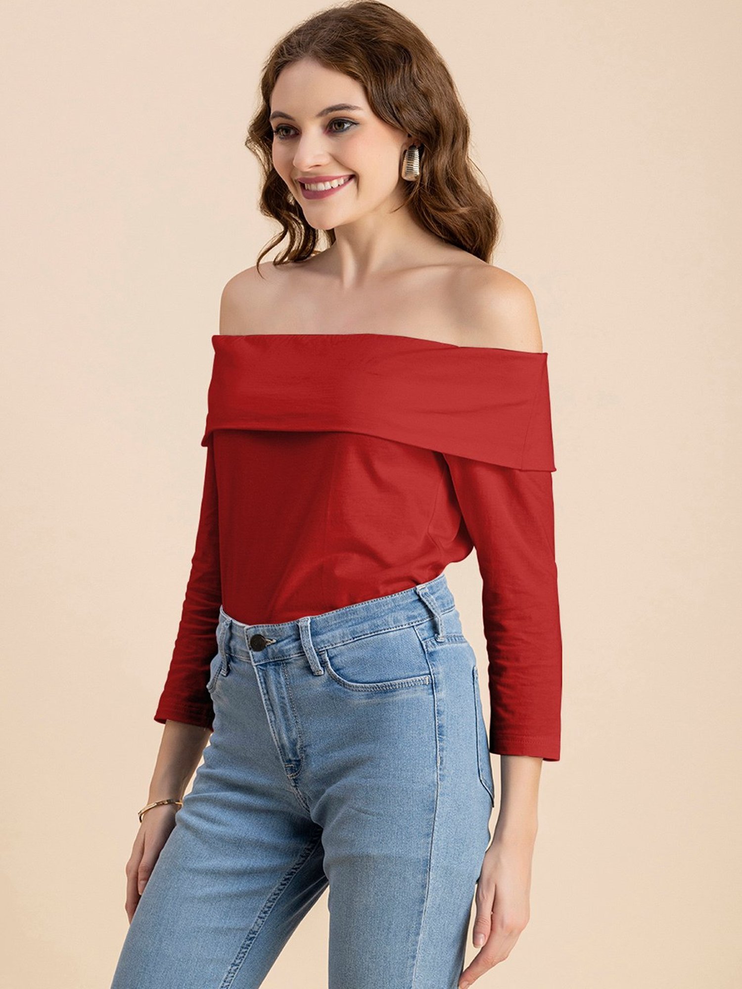 Moomaya Red Regular Fit Top