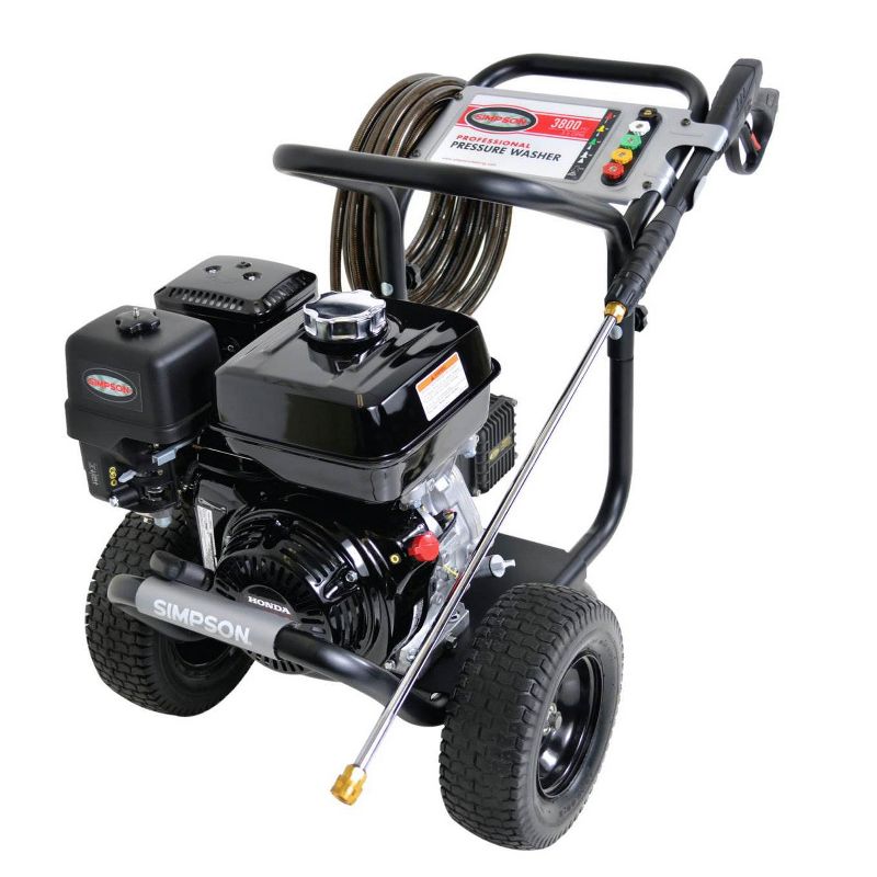 Simpson PS3835 PowerShot 3800 PSI 270cc Gas Honda Engine Power Washer, Black