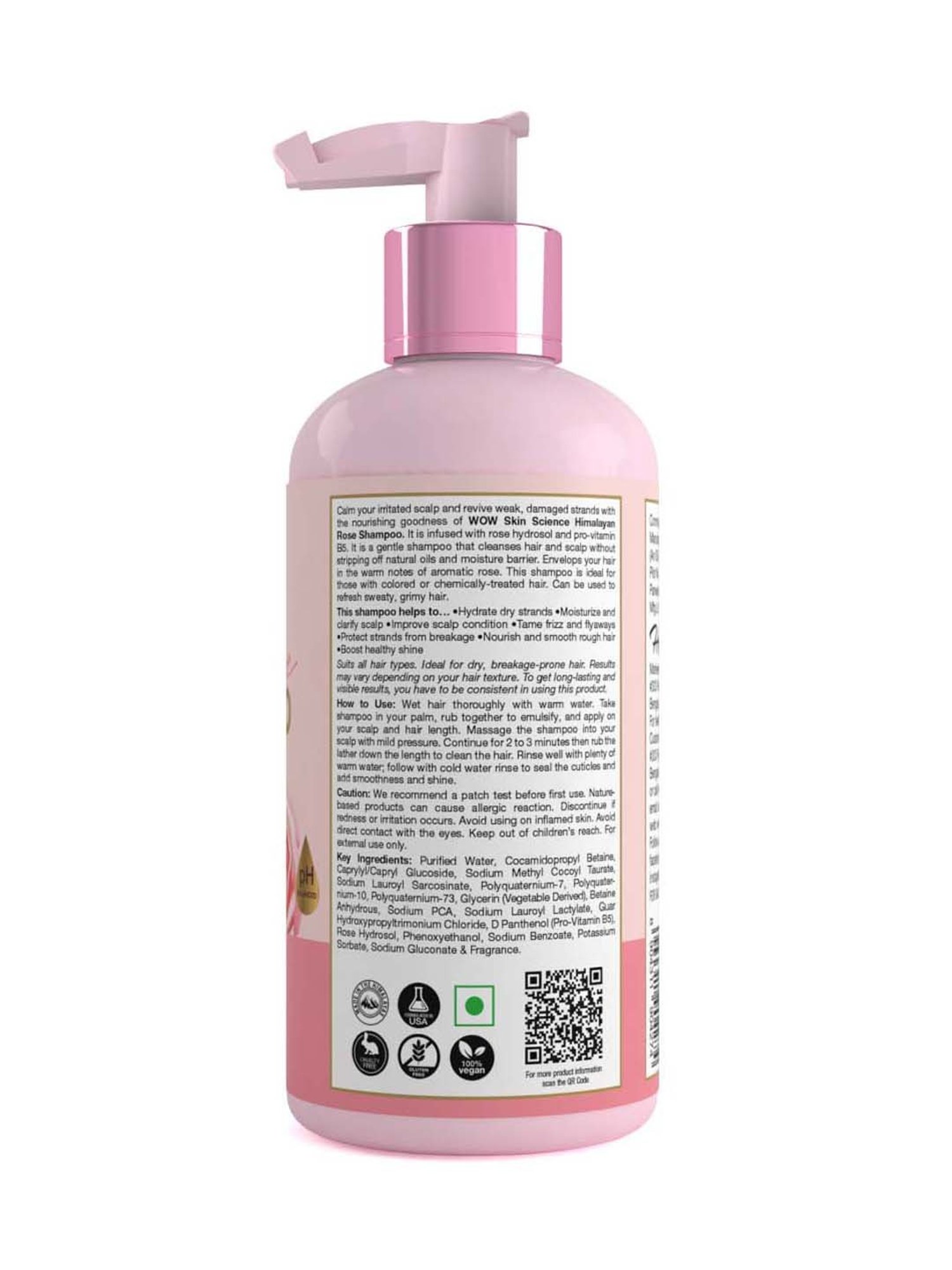 Wow Skin Science Himalayan Rose Shampoo - 300 ml