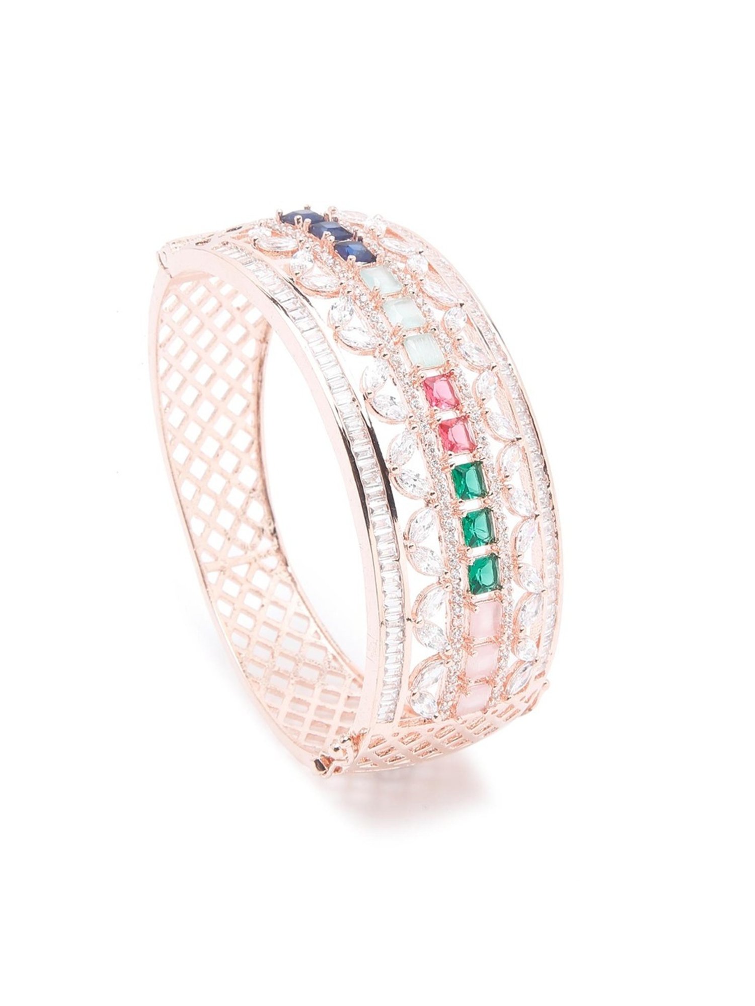 YouBella Jewellery Celebrity Inspired Gold-Plated American Diamond Classic Bracelet