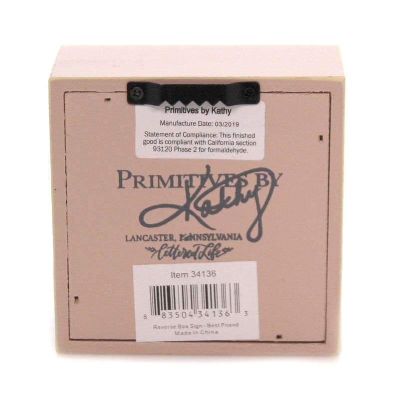 Home Decor 3.5" Sisters Are Perfect Best Friend Box Sign Family  -  Wall Sign Panels