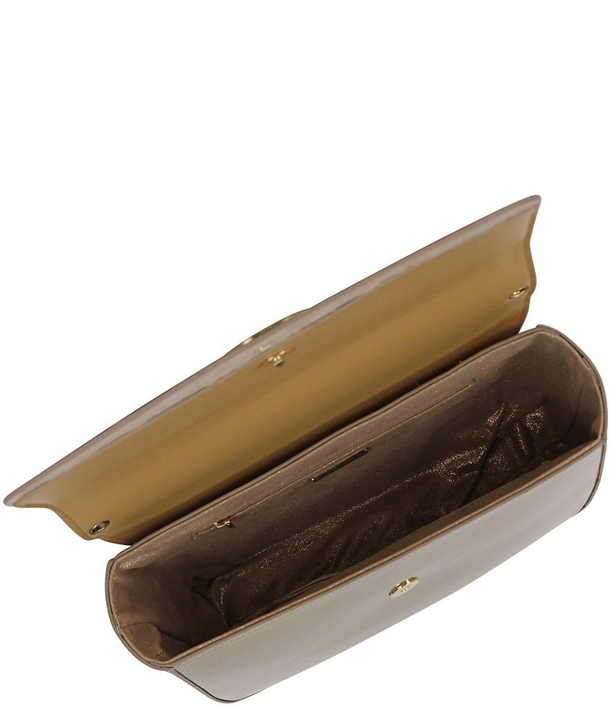 J. Renee 10500 Pearlized Patent Convertible Flap Shoulder Bag