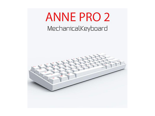 Anne Pro 2 60% Mechanical Keyboard Wired/Wireless Dual Mode Full RGB Double Shot PBT - Brown Switch