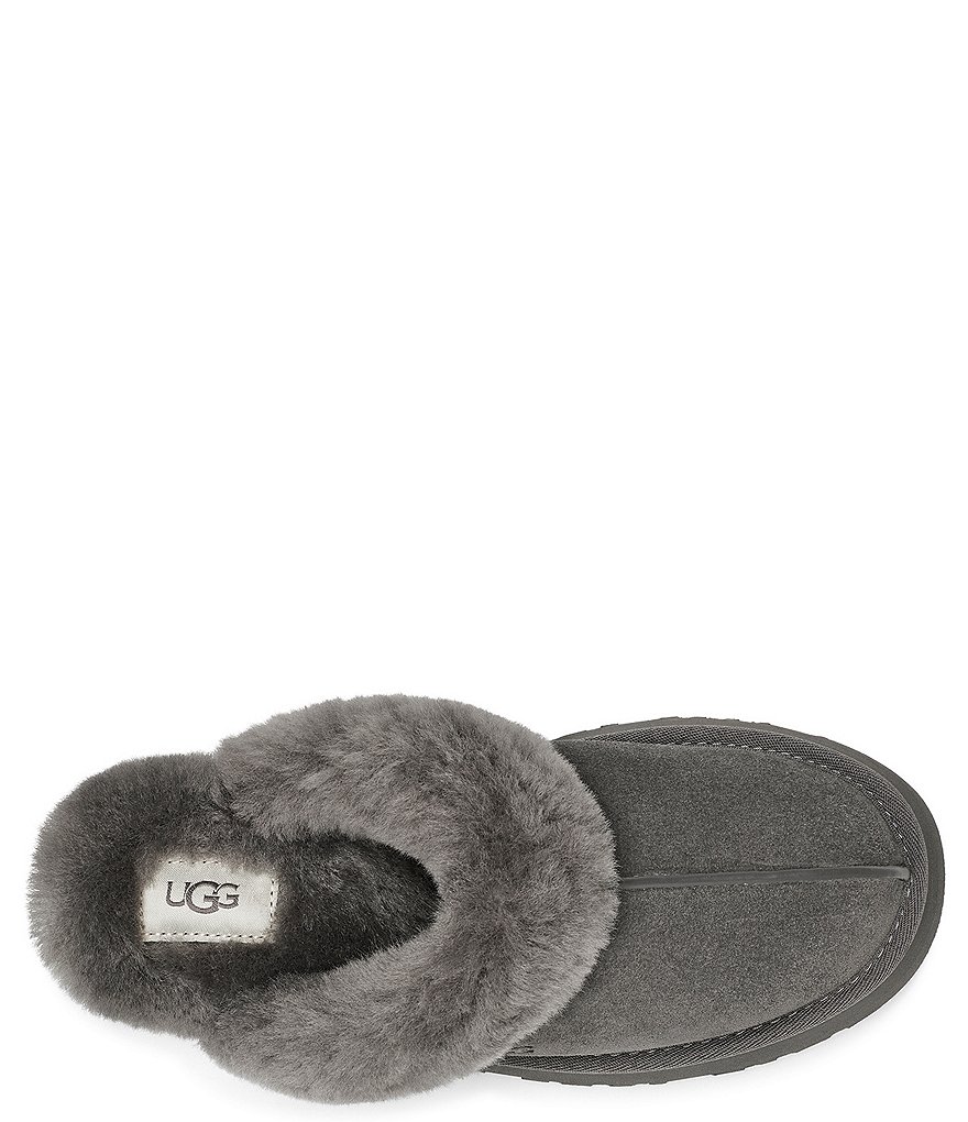 UGG&reg; Disquette Suede Fur Flatform Slides
