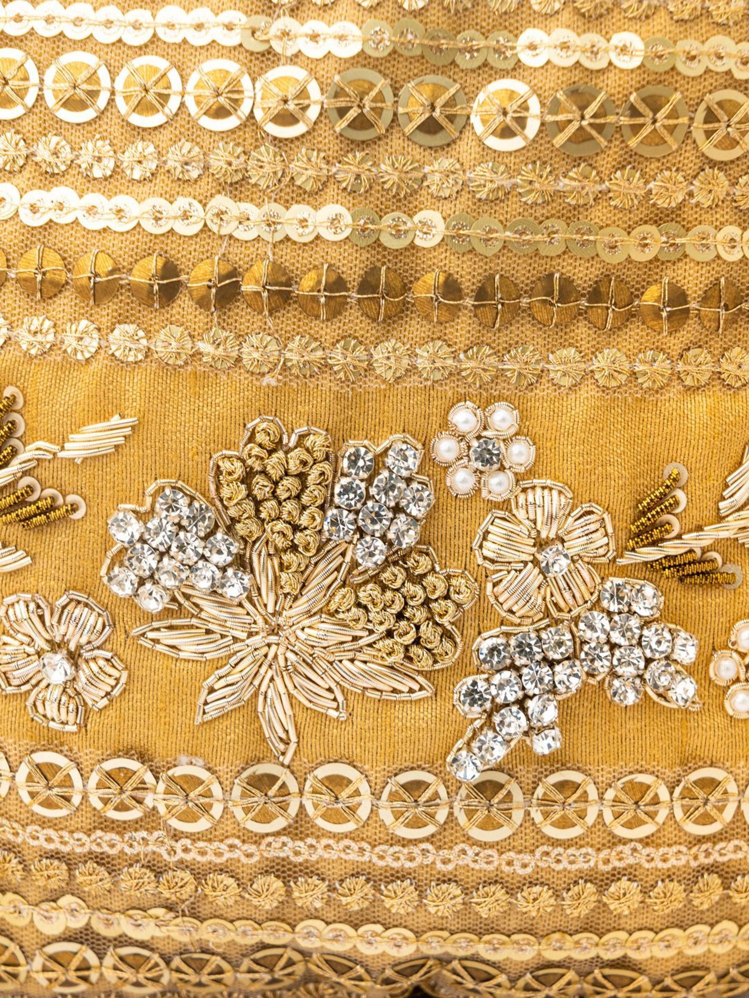 NR by Nidhi Rathi Golden Embellished Potli