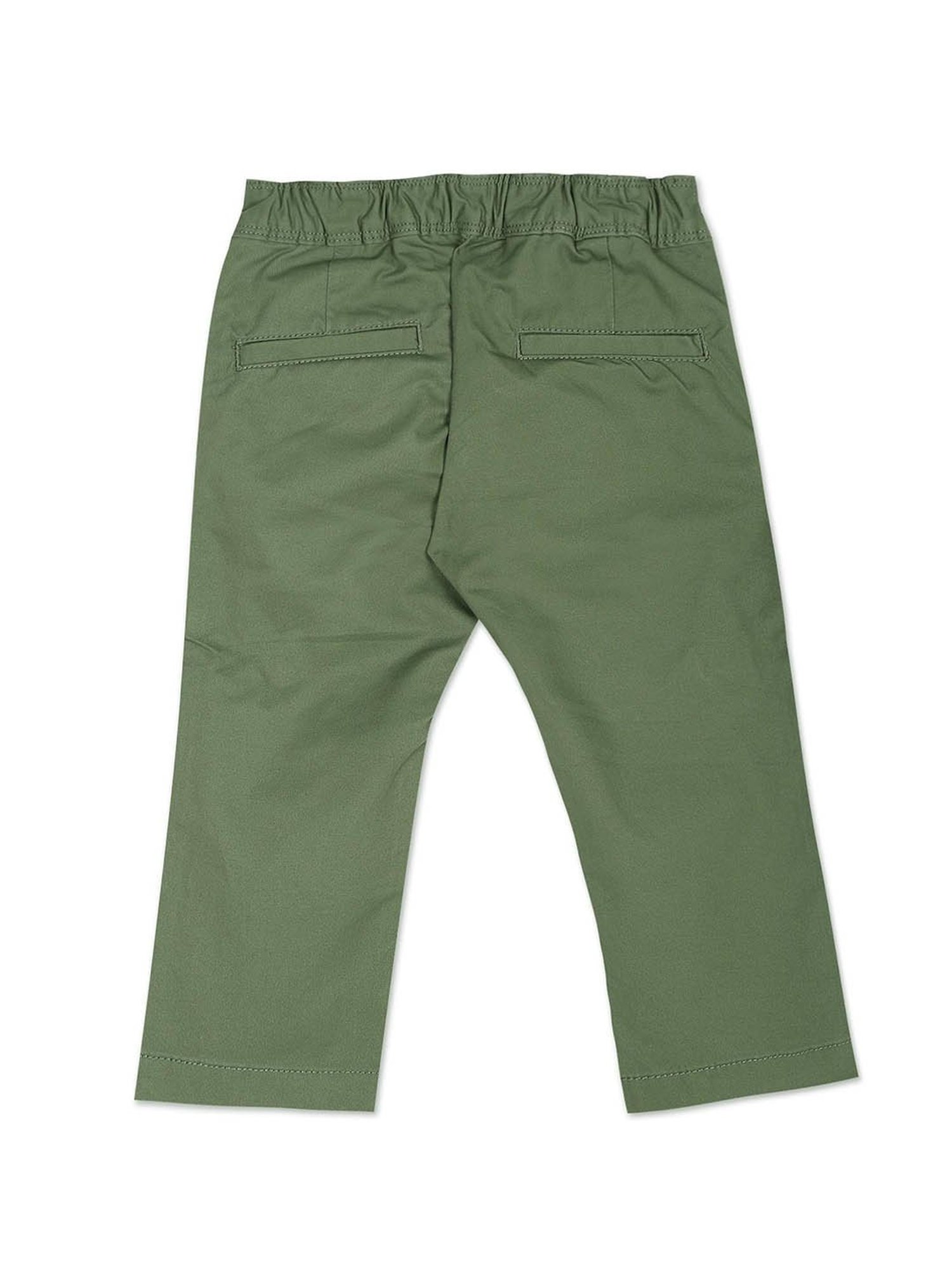 U.S. Polo Assn. Boys Olive Solid Trousers