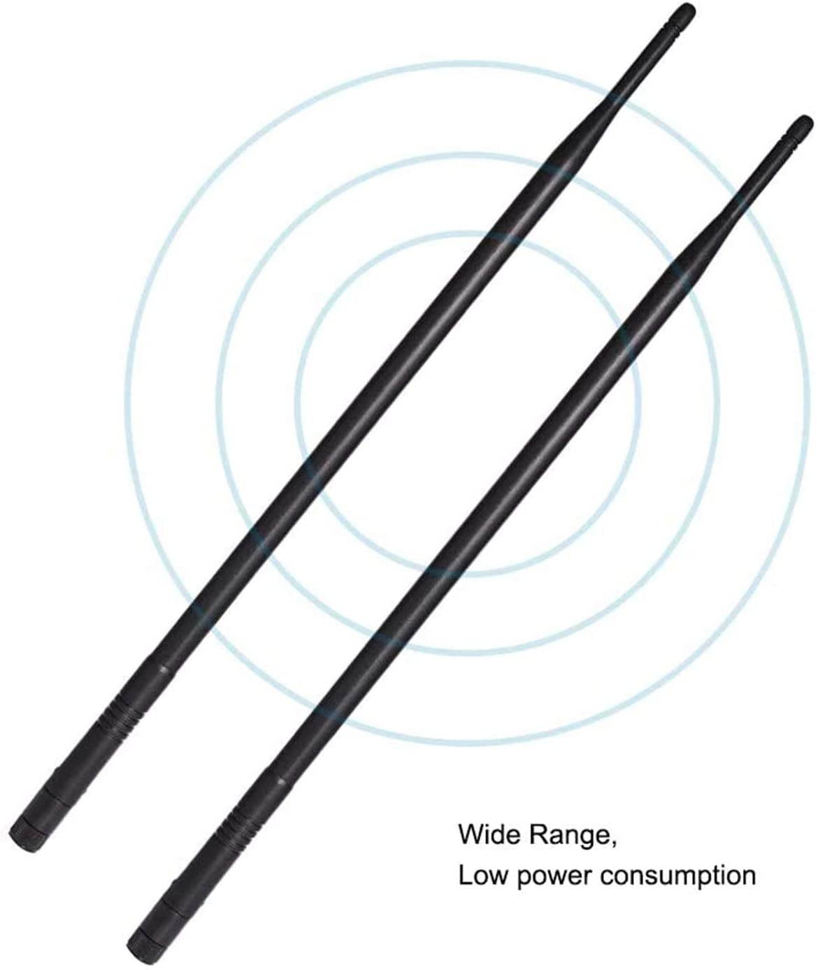 9dBi 2.4GHz 5.8GHz Dual Band WiFi Antenna, Omni-Directional Wireless Antenna with RP-SMA Connector for Wireless Network Router, PCI/PCIe Card, USB Adapter, IP Camera - 2Pack