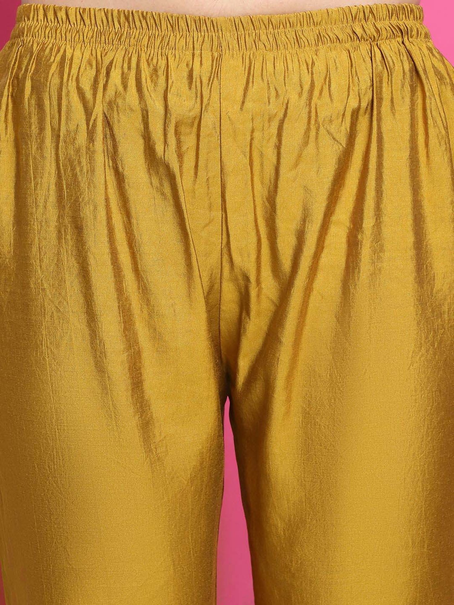 Stylee LIFESTYLE Mustard Printed Unstitched Dress Material