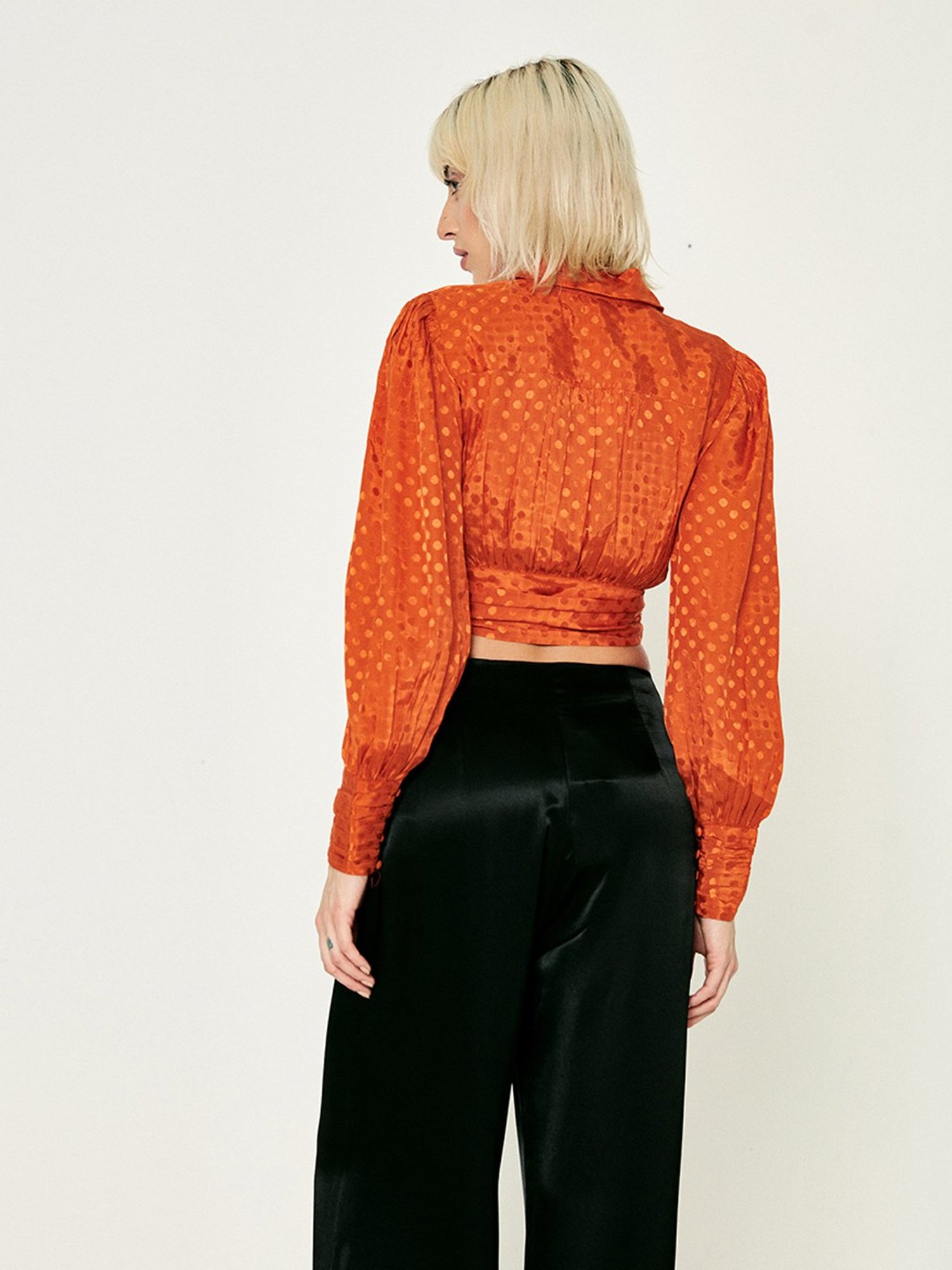 Cover Story Orange Crop Top
