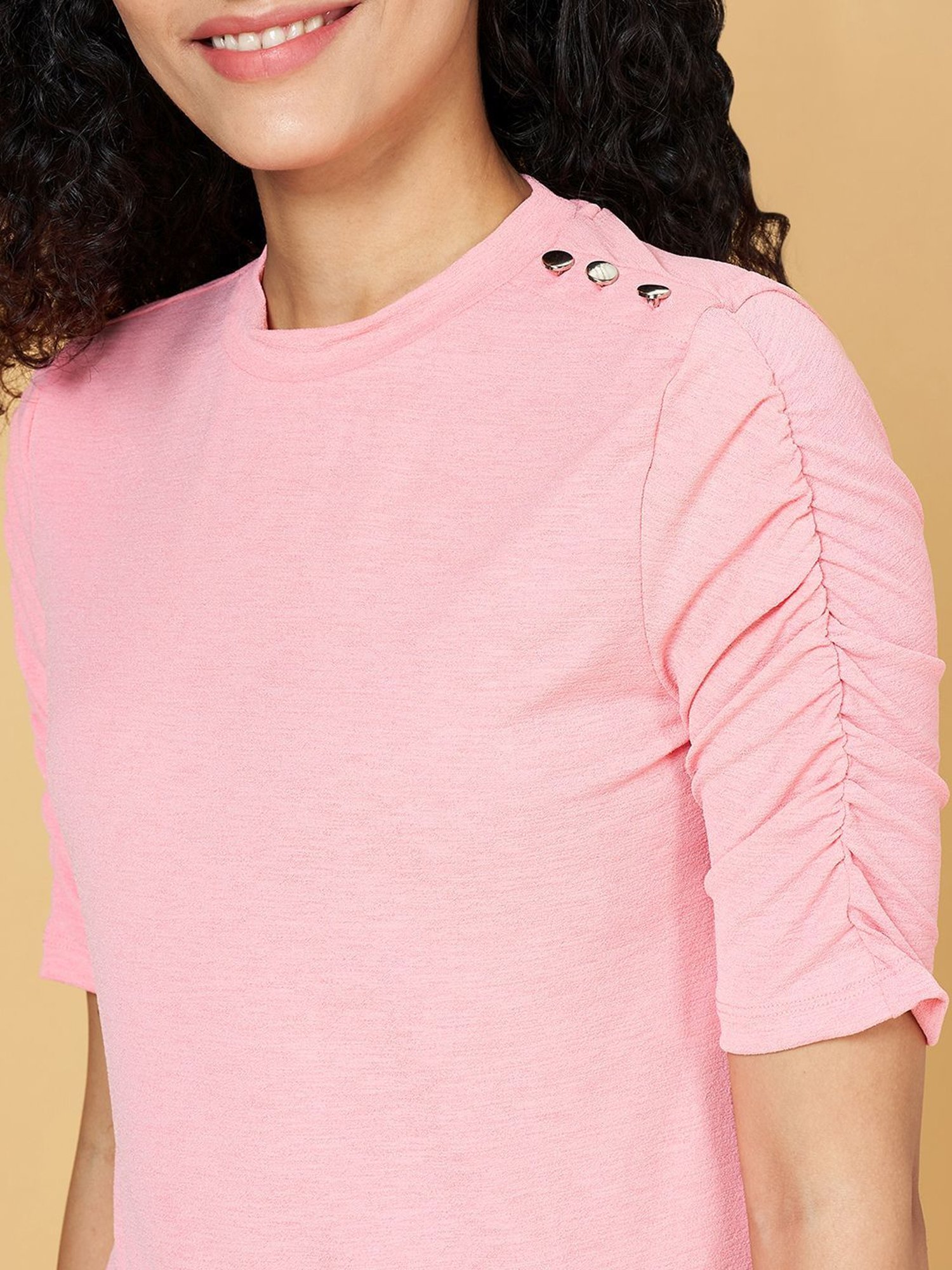 Annabelle by Pantaloons Regular Fit Pink Top