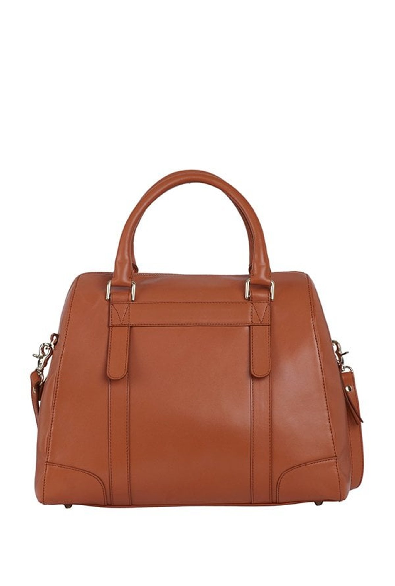 Tohl RP 1 Nassau Tan Paneled Leather Bowler Handbag