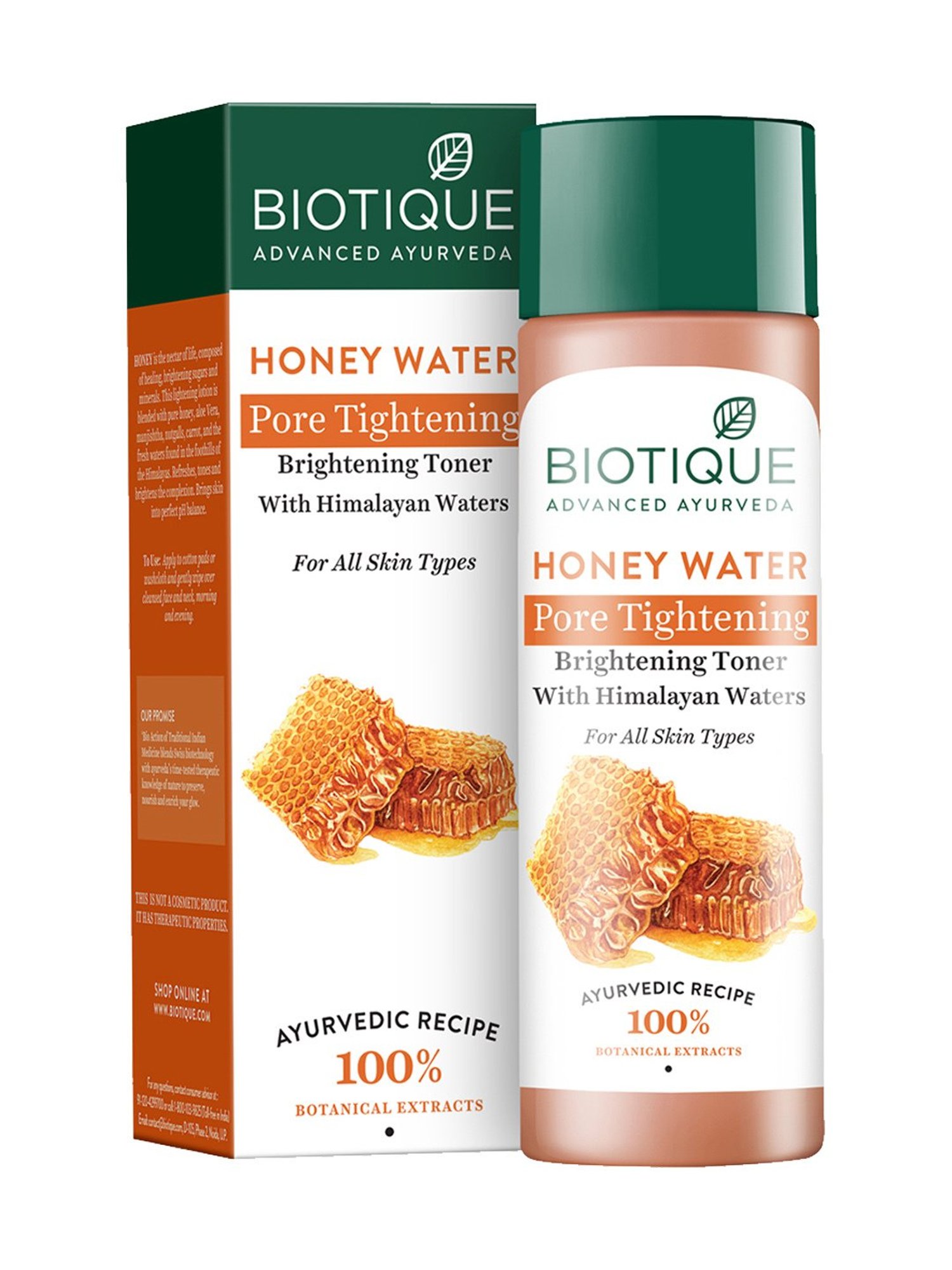 Biotique Honey Water Pore Tightening Brightening Toner - 120 ml