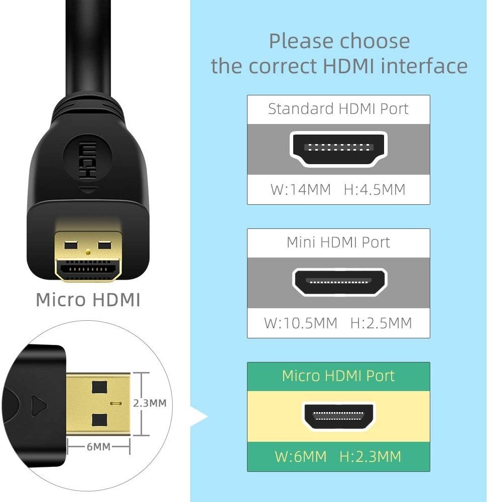 Micro HDMI to VGA Converter 1080P Gold Plated (Male to Female) with 3.5mm Audio Jack Compatible with Laptop TabletsUltrabooks Cameras and Camcorders