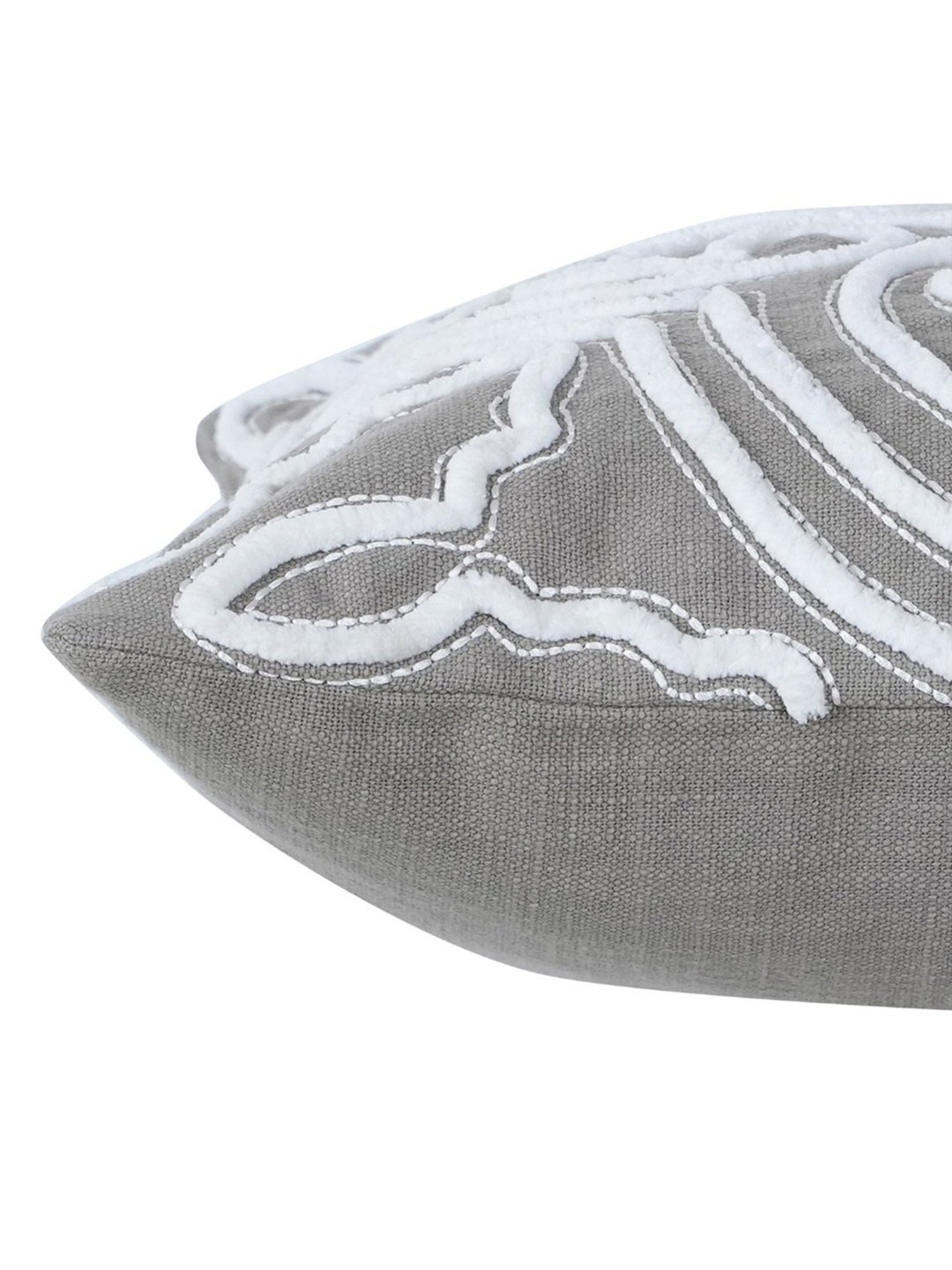 Maspar Tranquil Essence Alligator Reflect Embroidery Beige Cotton 50 L x 50 W cm Cushion Cover