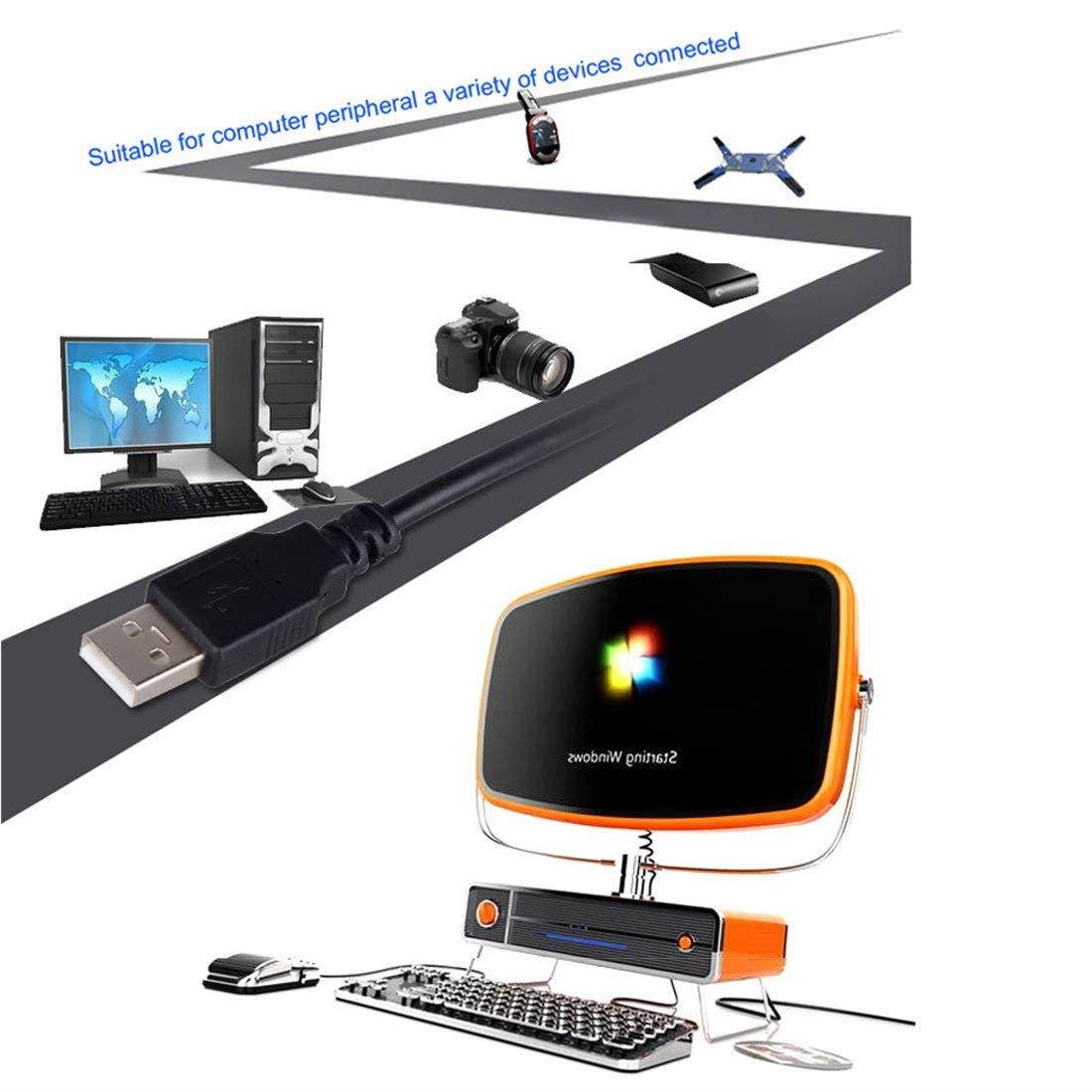 USB Male to Male, SNANSHI USB to USB Cord USB Cable Male to Male USB 2.0 Cable Type A Male to Type A Male 25FT,Black