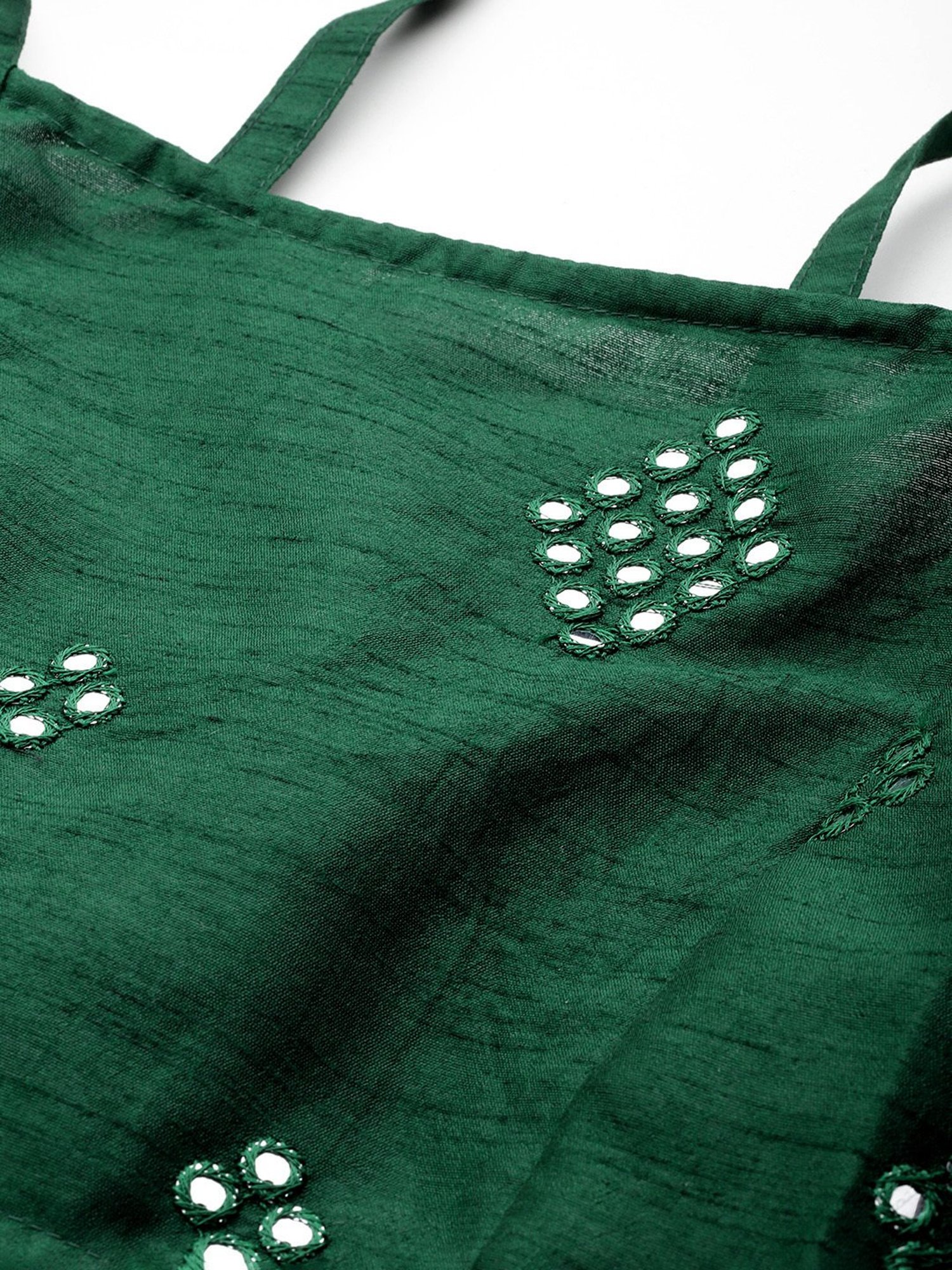 Jompers Green Embroidered Lehenga Choli Set With Dupatta