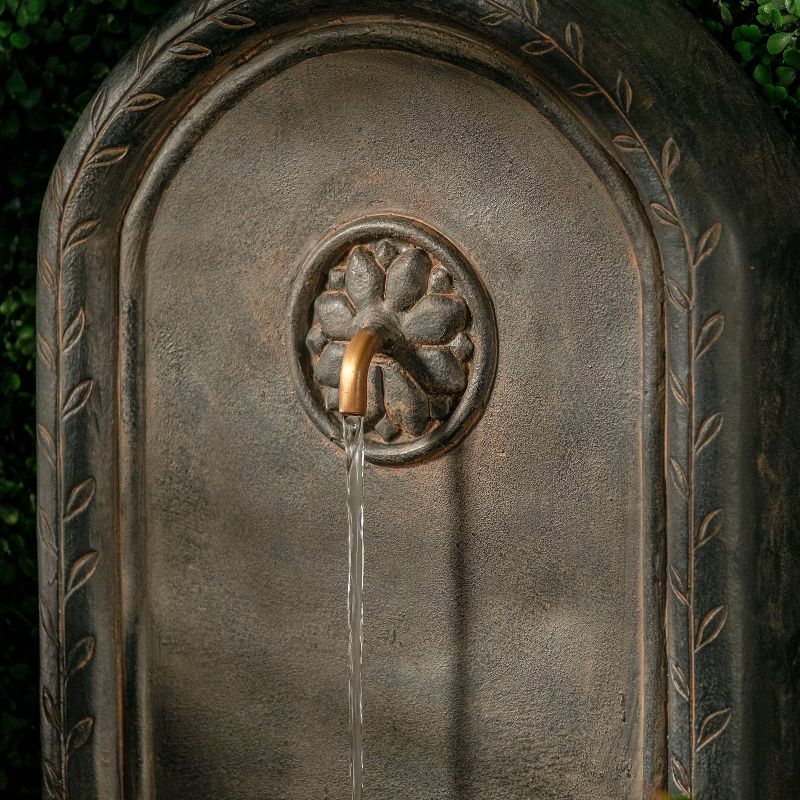 25.5" Outdoor Cologne Wall Fountain with Water Pump Gray - Alfresco Home LLC