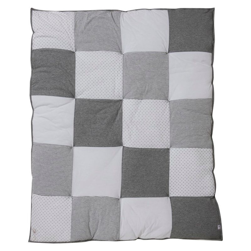 Burt's Bees Baby® Organic Reversible Quilt - Dottie Bee - Heather Gray