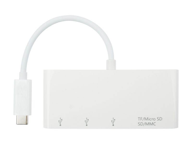 DAT 6638D USB 3.1 Type-C to Micro SD/TF + 3 x USB 3.0 Hub